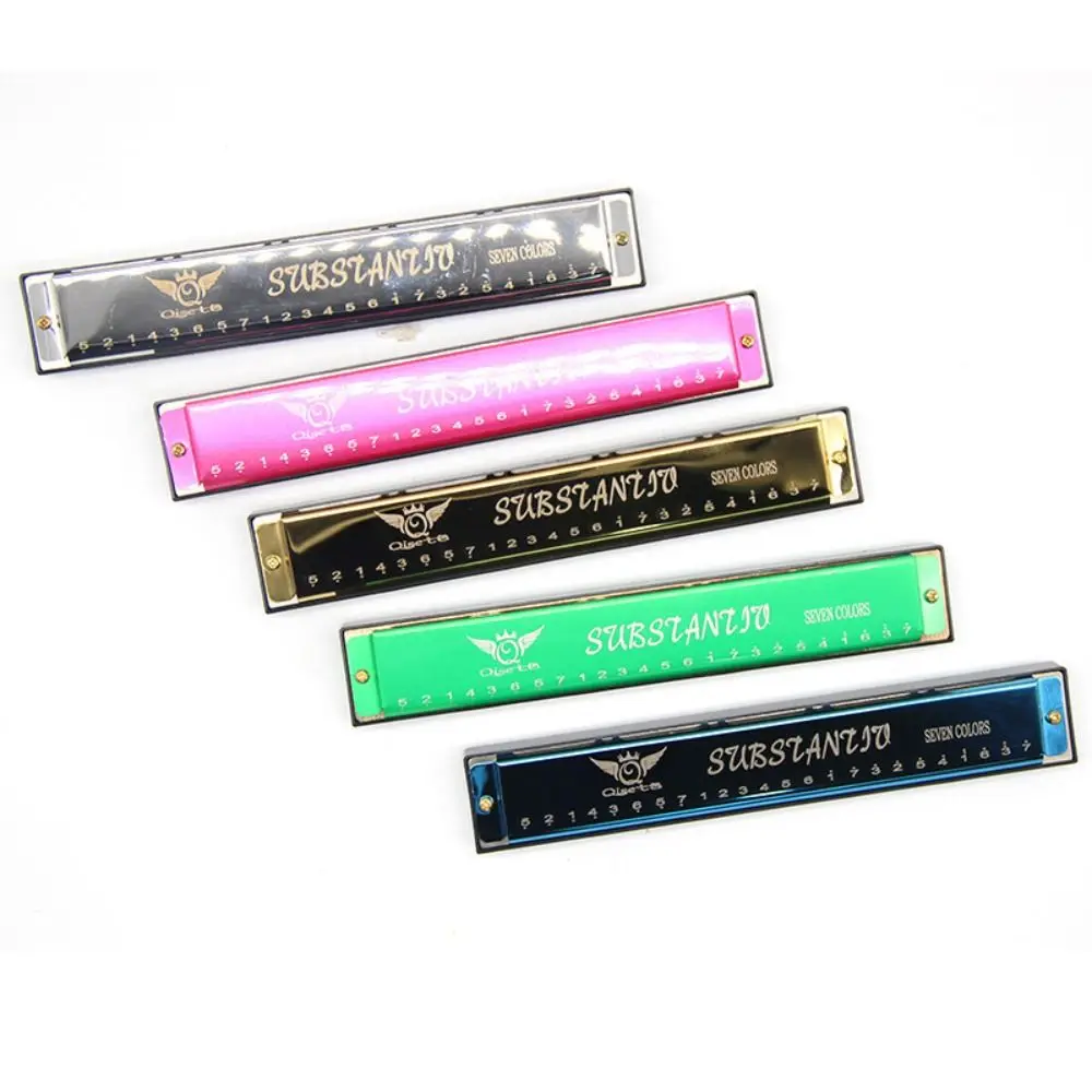 Professional 24 Hole Harmonica Play Double Row C-key Harmonica Beginner Tremolo Jazz Folk Harmonicas Children Gift diatonic harmonica kids harmonica