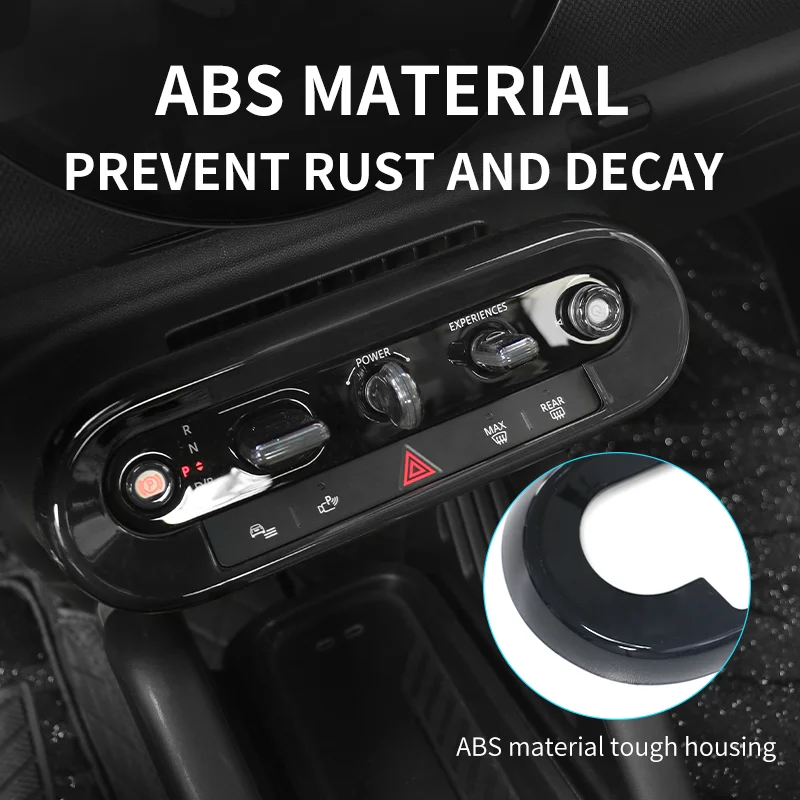 미니 쿠퍼 E/SE J01 EV J05 U25 F65 F66 F67 Countryman 2024 2025 자동차 중앙 제어 버튼 프레임 커버 스티커 액세서리