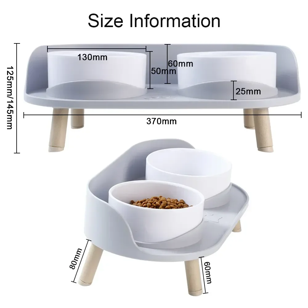 

Feeders Water Bowls Feeder Elevated Dogs Food Double Adjustable Cat Kitten Bowl Pet Supplies Drinker Height Cats Dish Feeding