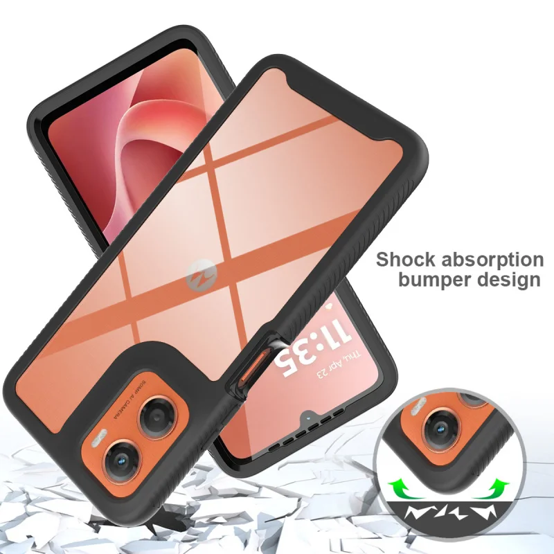 360 Full Body Shockproof Clear Armor Case with Built-In Screen Protector