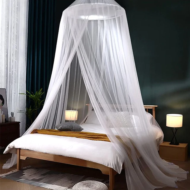 Lit moustiquaire lit suspendu auvent dôme moustiquaire pour lit anti-mouche Tulle rideau dormir moustiquaire de lit 1