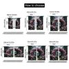 2pcs, spring summer Curtains Jungle Green and Red Roses Art Digital Print Drapes Durable 100% Polyester Fabric Art Deco Festive 4
