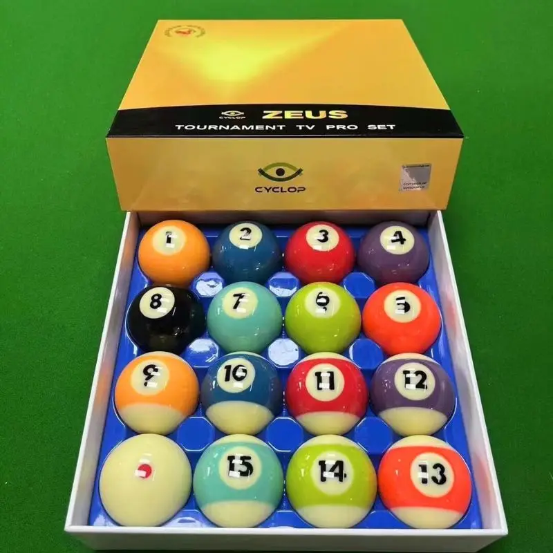Premium Crystal Pool Balls Set 16 Standard American Billiard Balls High-Quality Resin Material Professional Pool Bars Game Rooms