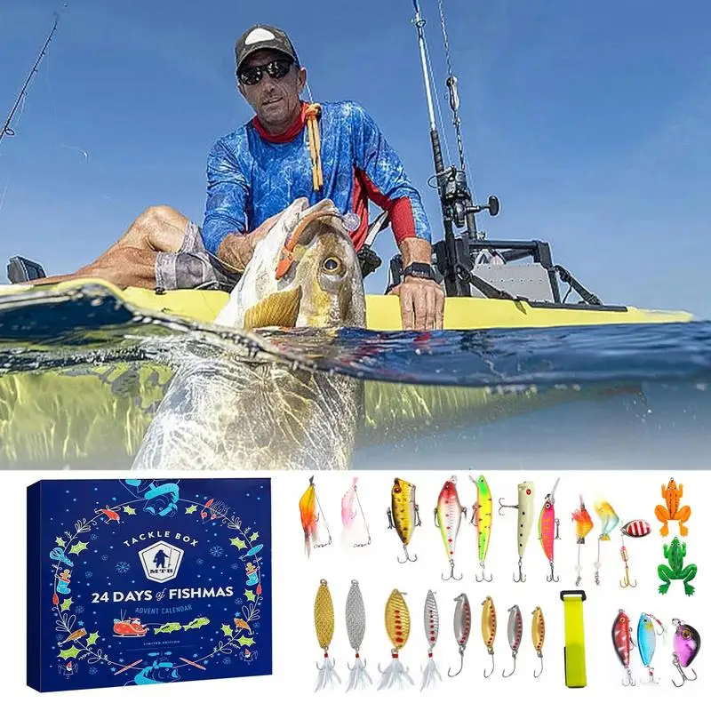 

Advent Calendar 2023 Fishing Lure Set Blind Box Countdown Christmas Advent Calendar Fishing Tackle Surprise Gift For Kids Adults