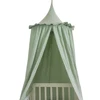 Kids Bed Canopy with Frills Cotton Cover Net for Baby Crib Reading Nook Curtain Hideaway Hanging Round Tent Nursery Room Decor 1