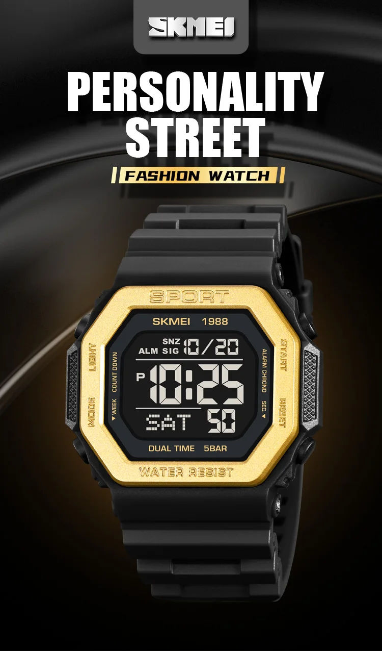SKMEI 1988 Military Countdown Chrono Wristwatch