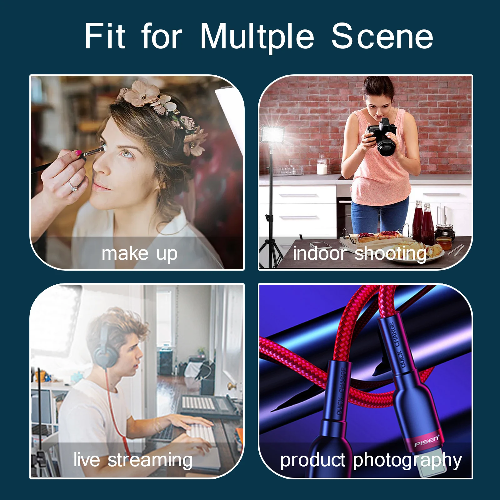 LED Photography Video Light Kit 6