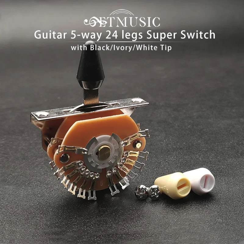 Selettore Pickup Super Switch A 24 Vie Per Chitarra A 5 Vie Super Wafer Doppio A 4 Poli Per Chitarre Strat/Tele Con Punta Nera/Avorio/Bianca