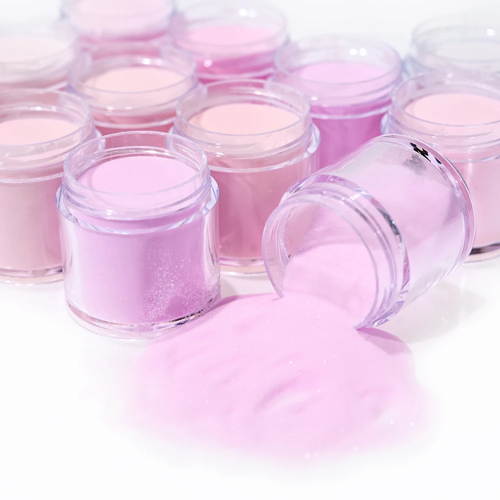 10g/Box Acrylic Powder for Crystal Nail Extension Builder Nude Pink Carving Engraving Dipping Polymer Dust Nail Acrylic Powder 2