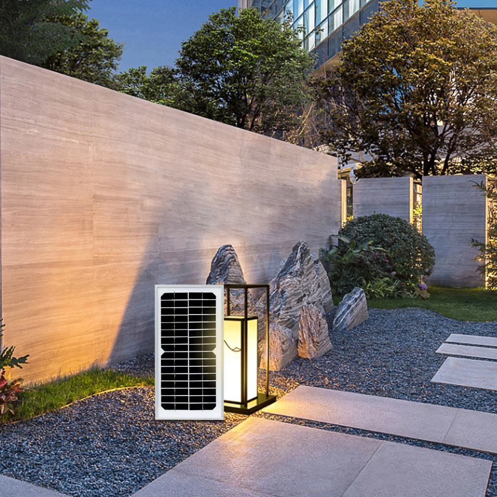 6W Solar Panel Caricabatterie portatile per pannello solare 16V 6W pannelli solari caricabatteria rigido a celle monocristalline 12V con Power Bank Controller 10A - immagine 6