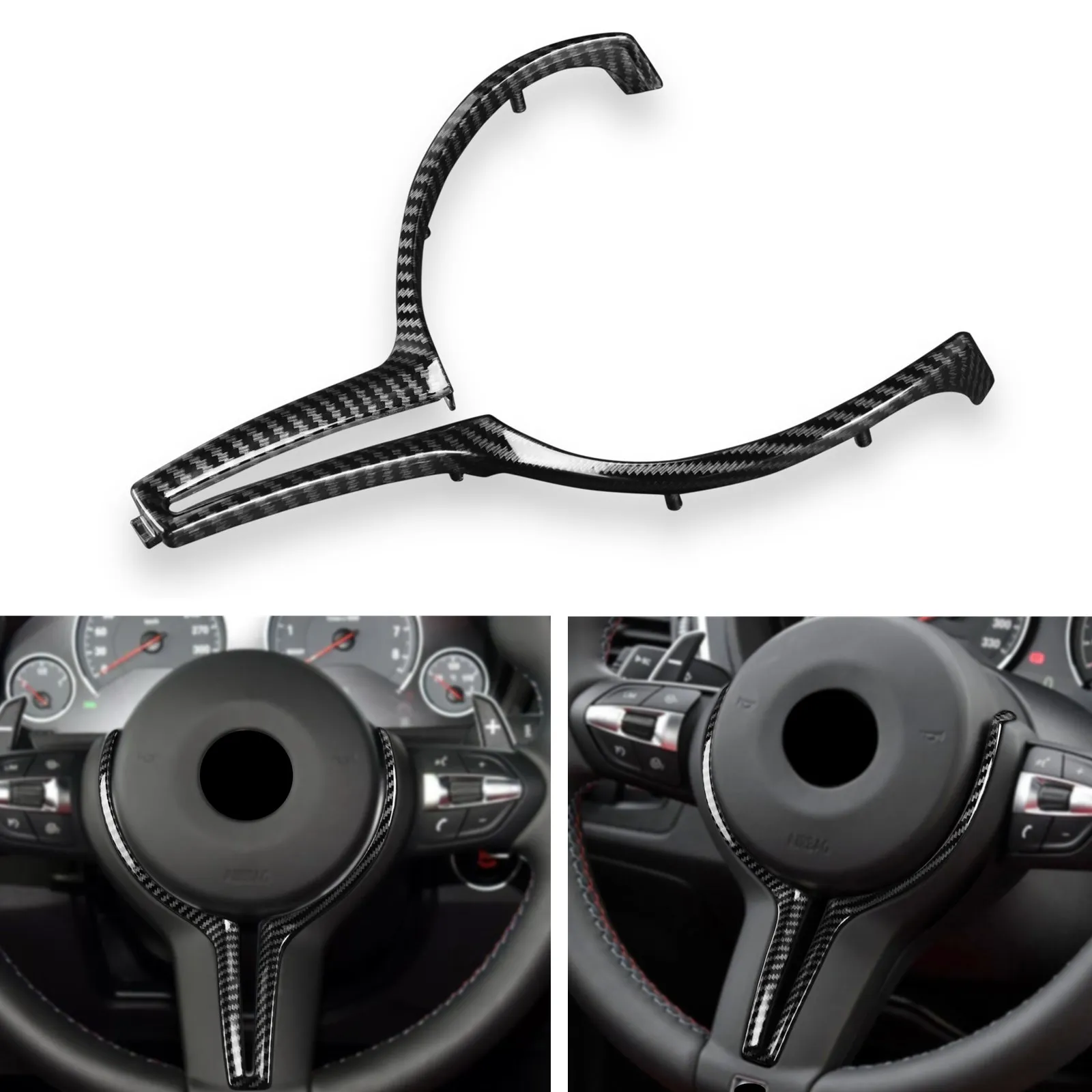 

Car Steering Wheel Cover Trim Strip Sticker For BMW M Series F87 M2 F80 M3 F10 M5 F15 X5M F16 X6M 2011-2018