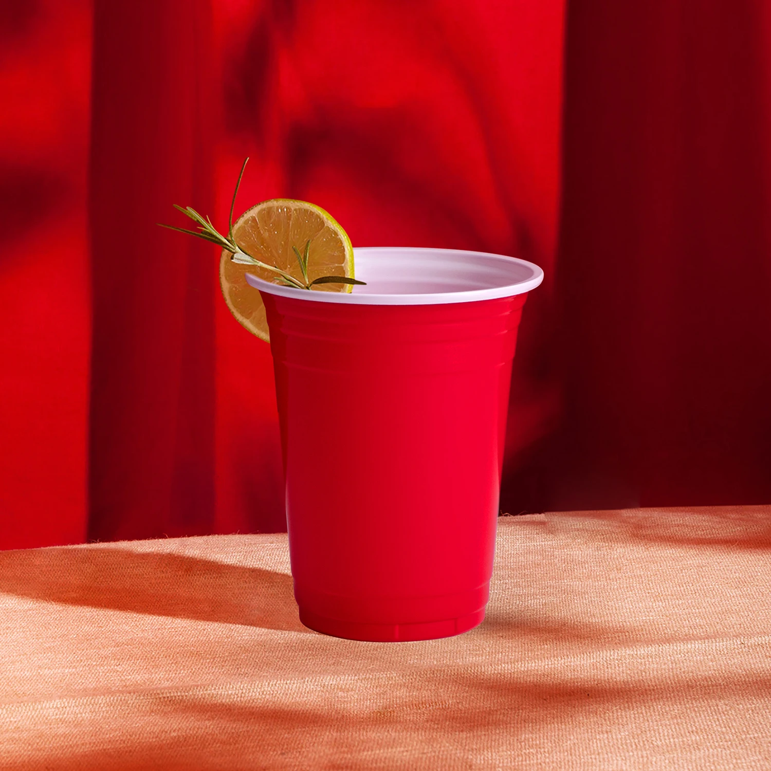 16oz Red Blue Colorful Disposable Plastic Cup Beer Ping Pong Game Cup Party Solo for Beverages