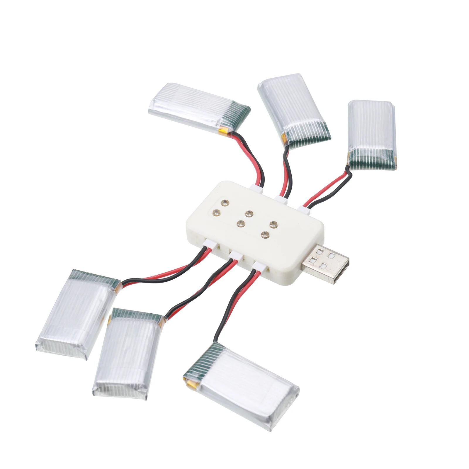 Chargeur Batteries 6 en 1 USB-C - Lot 1 à 6 Batteries