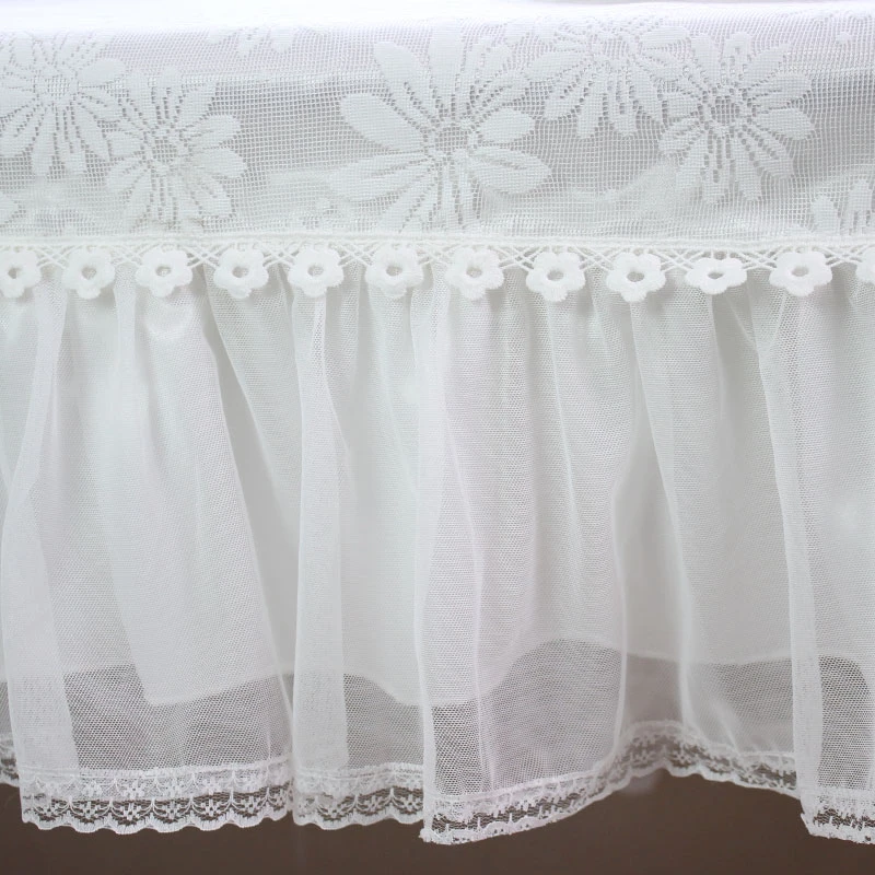 Korean Lace Tablecloth Garden Fresh Pink Bow Home Diningtable Cloth Rectangular European Wedding Decor Cloth Custom Chair Cover 3