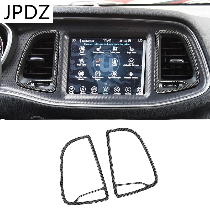 

Центральная консоль из углеродного волокна, декоративная крышка для вентиляционного отверстия, наклейка для отделки для Dodge Challenger 2010-2021, автомобильные аксессуары