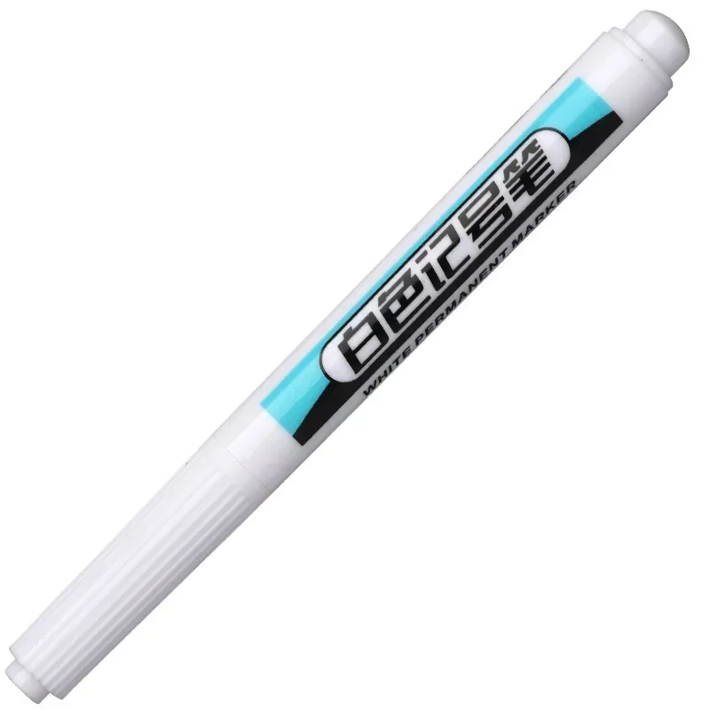 White Acrylic Marker Paint Pen for Wool Canva Tire Glass Rock Metal Permanent Waterproof 0.7mm 1.0mm 2.5mm 1pc