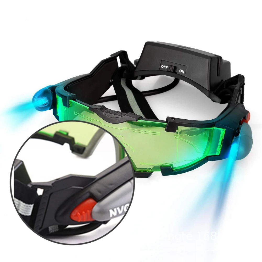 Skiing Racing Cycling Hunting Safety Night Vision Goggle PC Plastic Kids Night Vision Goggles LED Night Mission Goggles 6