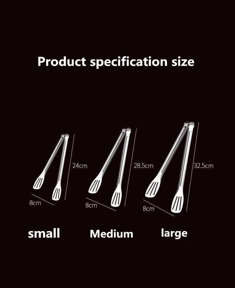 Food Tongs Stainless Steel Food Tongs Kitchen Utensils Cooking Tool
