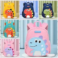 Cartoon Dinosaur Kindergarten Backpack Adjustable Waterproof Student Schoolbag Reflective Large Capacity Children School Bag 1
