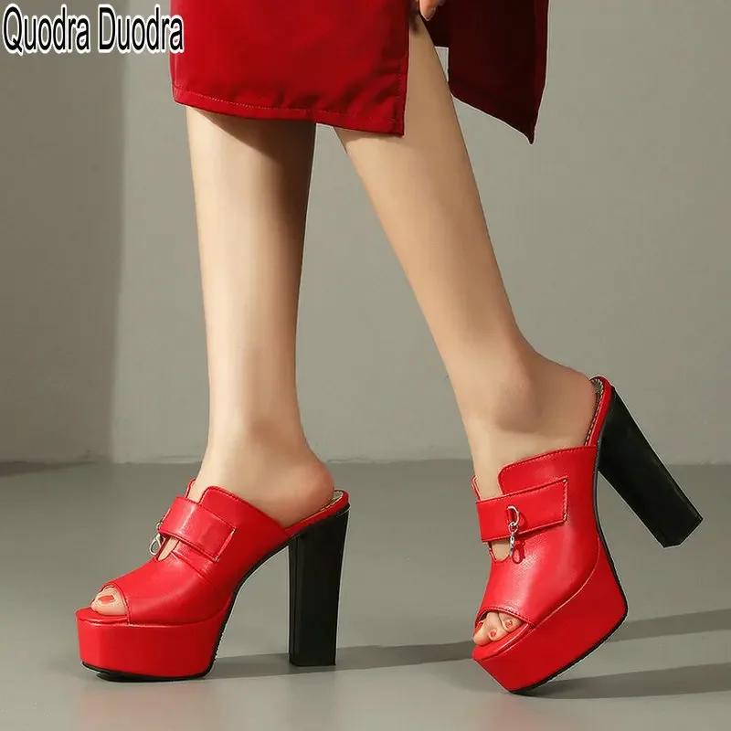 

Shoes New Summer Sandals Women Casual Fashion Lady PU High Heels Sexy Plus Size 48 Party Open Toe Platform Slip On Office