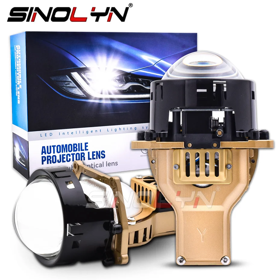 Sinolyn Laser Bi LED Projector For Hella Car Lights Lenses Headlight 3 Inch LED Lamp Lenses 68W