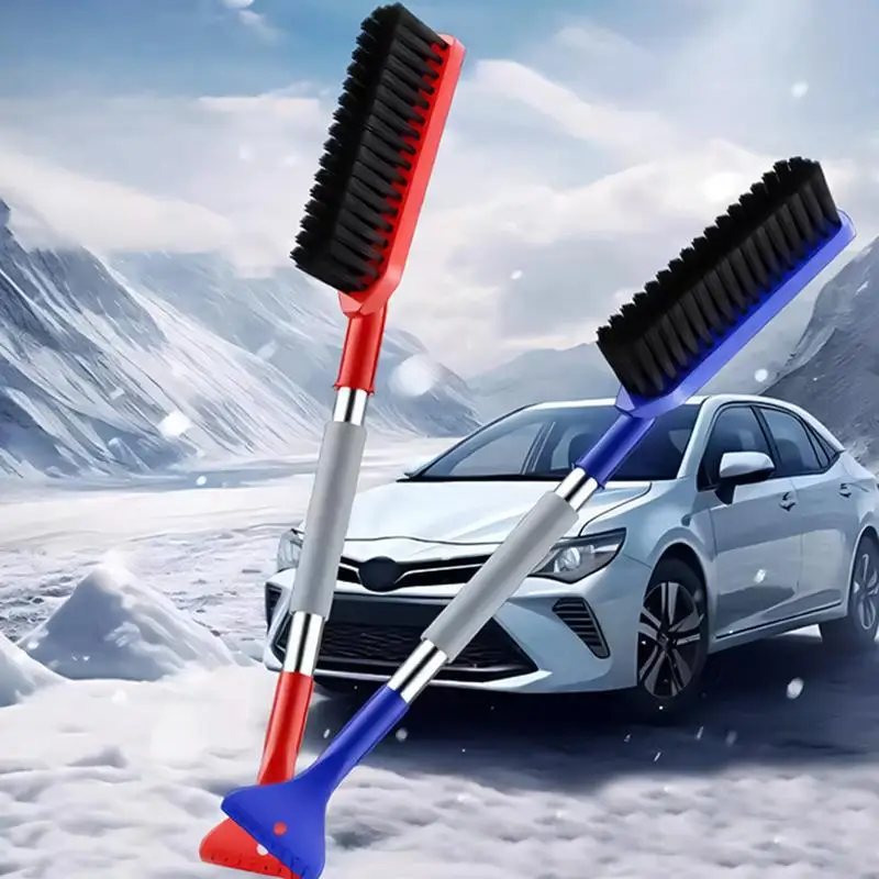 Snow Cleaner For Car Car Windshield Brush Long-Handle Snow Remover Brush Windshield With Ice Scraper For &