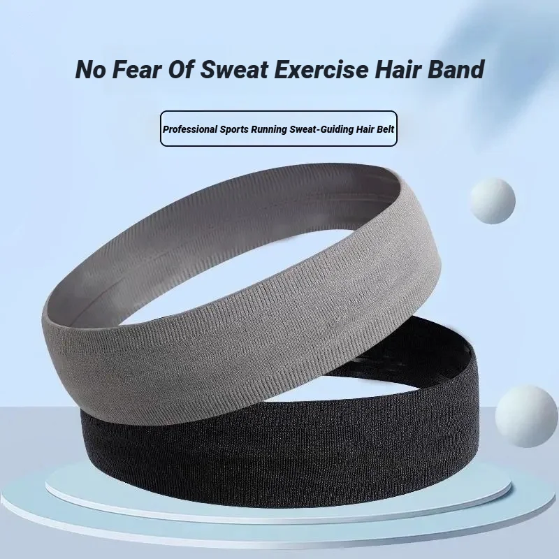 Sports Headband Elastic Sweatband Basketball Sports Headband Women Men Gym Fitness Sweat Hair Band Volleyball Tennis Running Yoga Non Slip