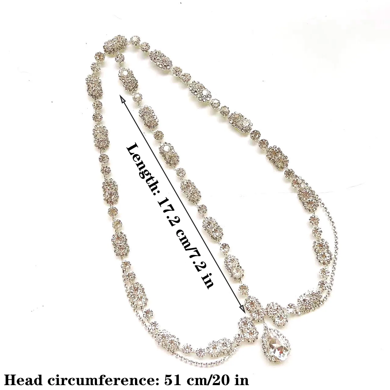 Bohemian retro Rhinestone Bridal Headband chain women's wedding crystal pendant forehead headband jewelry gift