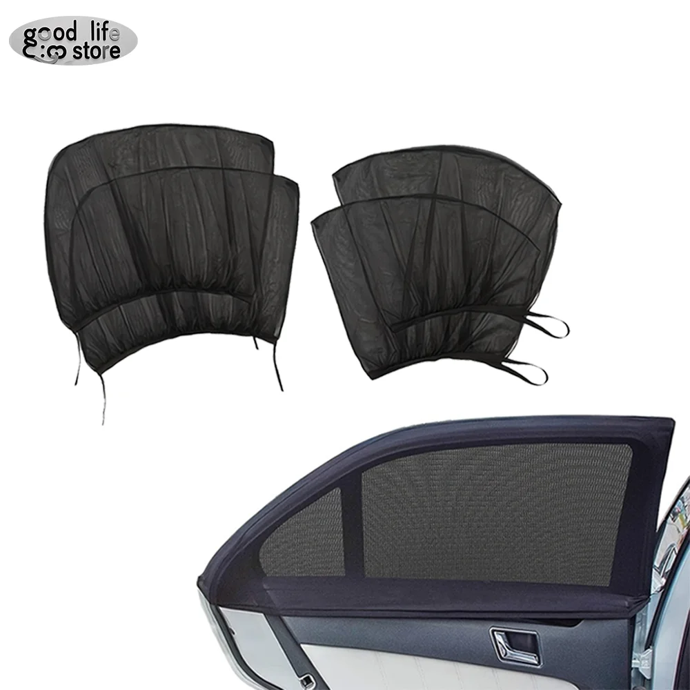 4pcs full car window mosquito net sunshade anti-mosquito Car Door Screen Window Universal for sedans and SUVs window mosquito net mosquito net