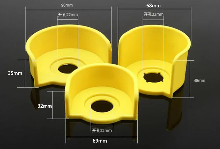10 pces 22mm interruptor de botão de