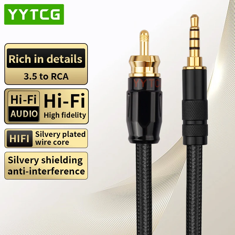 SPDIF Koaxialkabel HIFI 3,5mm 4-Pole Zu RCA SPDIF Koaxial Digital Audio Kabel HiFi Heimkino für Verstärker decoder XiaoMi