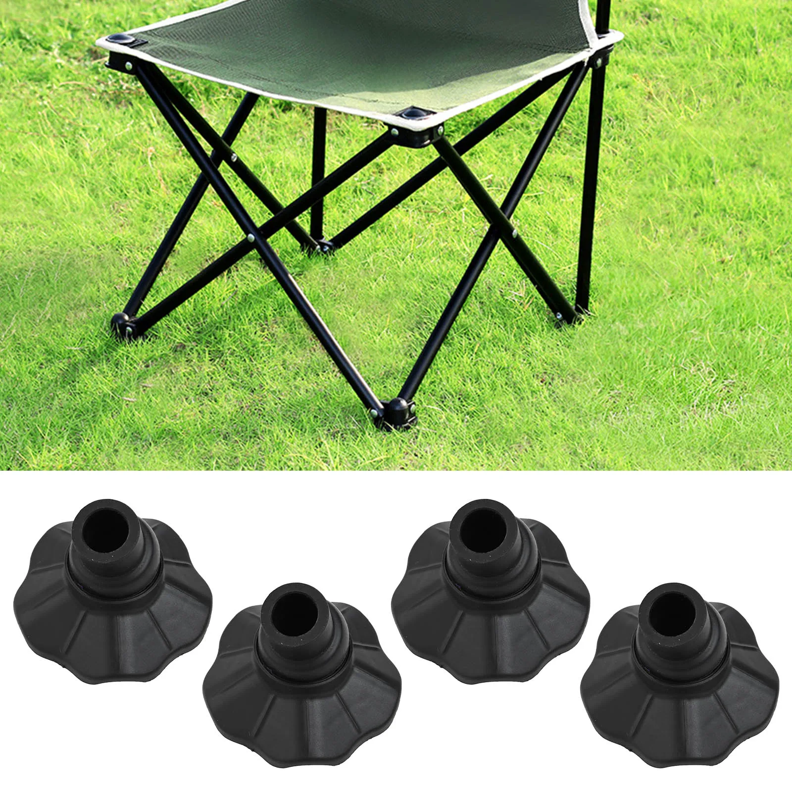 4 stücke Outdoor Camping Stuhl Fuß Für Pads Stuhl Bein Matte Nicht-slip Anti-trap Abdeckungen Klappstuhl Anti slip Fußstütze – Detail 8