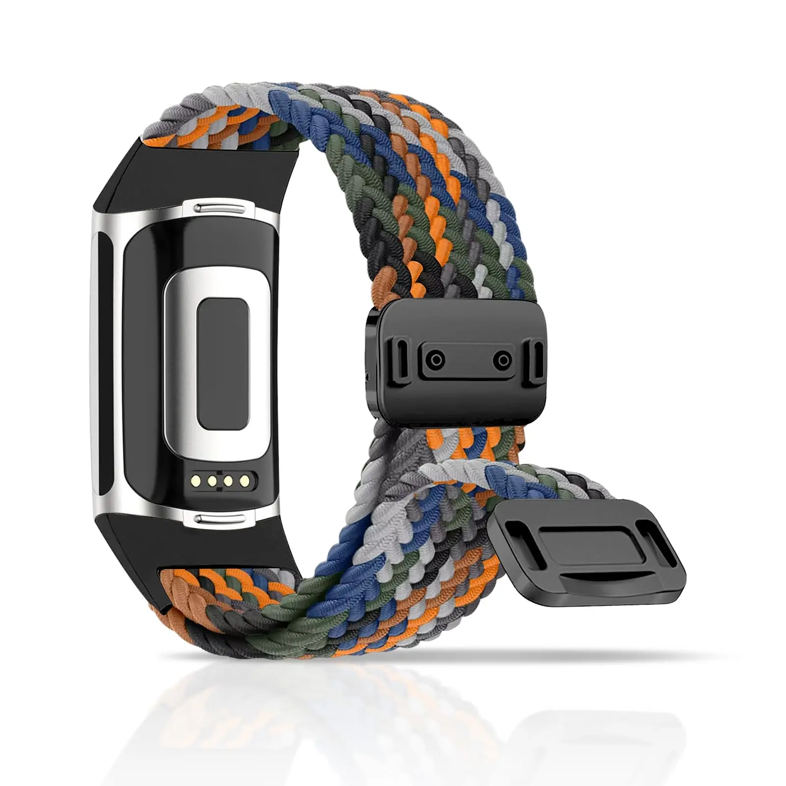 Braided Rainbow Color Band with Magnetic Quick Release Buckle