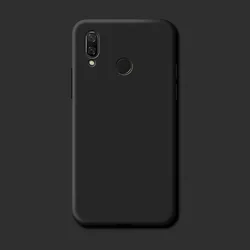 Shockproof TPU Liquid Silicone Protective Phone Back Cover Case for Nova 3 (Black)