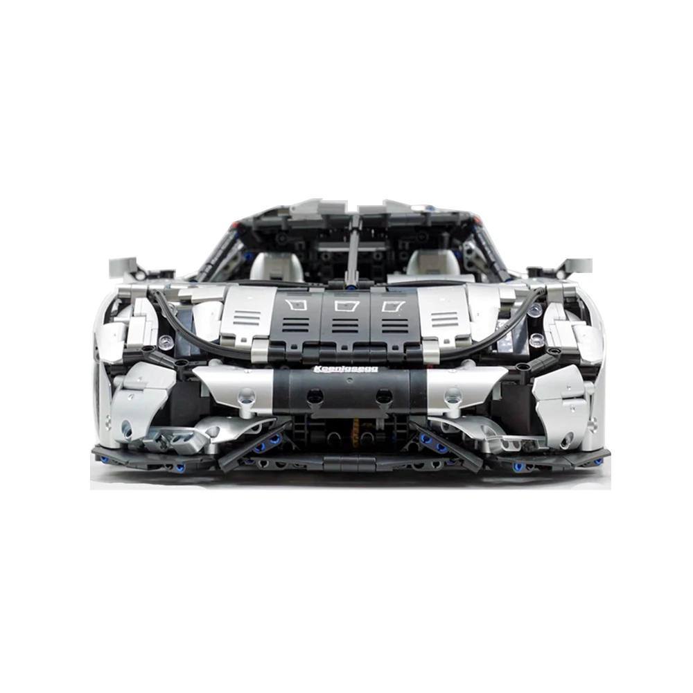 New Technical Plating Silver MOC-30506 Regera Scale 1:8 Car Model Building Blocks Bricks Puzzle Toy Christmas Gifts For Kids
