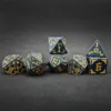 Bescon Giant Fire-Patterned DND Dice Set 1 Inch (25MM) , Oversized D&D Dice Set for Dungeons and Dragons Role Playing Games 1