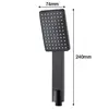 High Pressure Shower Head Square Handheld Sprinkler Silver/Black Multi-function Universal Sprayer Home Bathroom Accessories 5