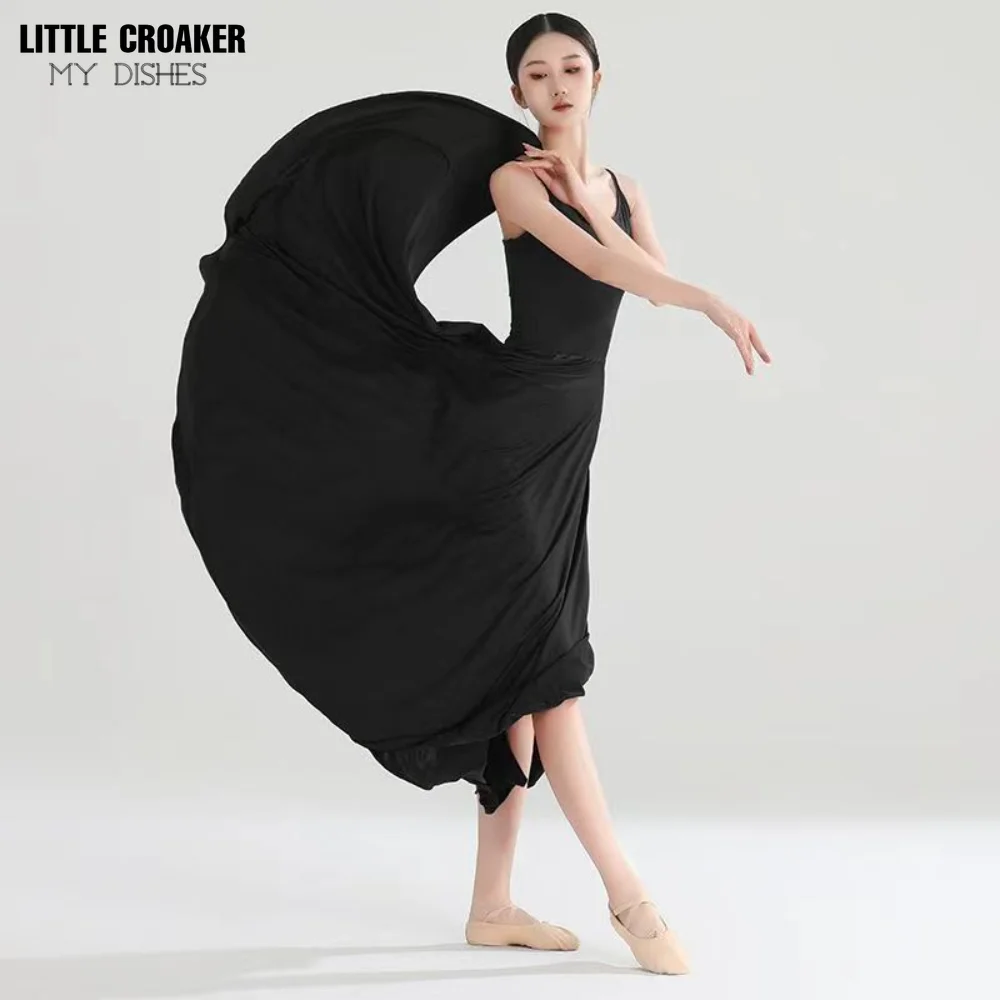 Little Croaker Burgundy Black Spaghetti Strap Long Ballroom Dance Dress for Women Waltz Dress Dance Clothes Tango