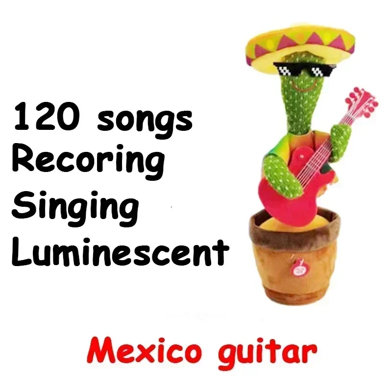 thumbnail image 1 of Peluche electrónico Sunshine Cactu para niños, cactus bailarín y parlante, regalo de cumpleaños para niños, Navidad, con 120 canciones., 1 of 5