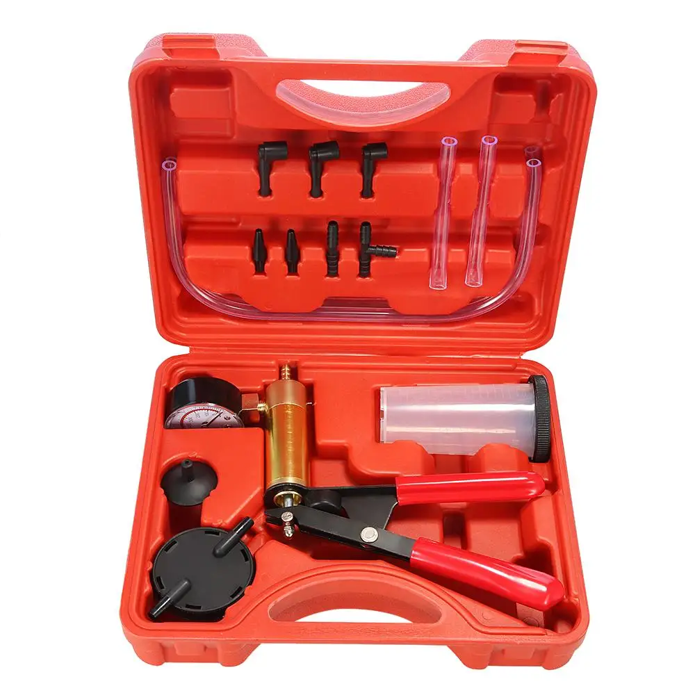 Hand Held Diy Brake Fluid Bleeder Tools Vacuum Pistol Pump Tester Kit