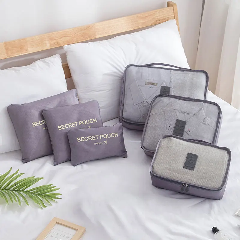 6Pcs Travel Luggage Storage Bag Portable Organizer Pouch Set Waterproof