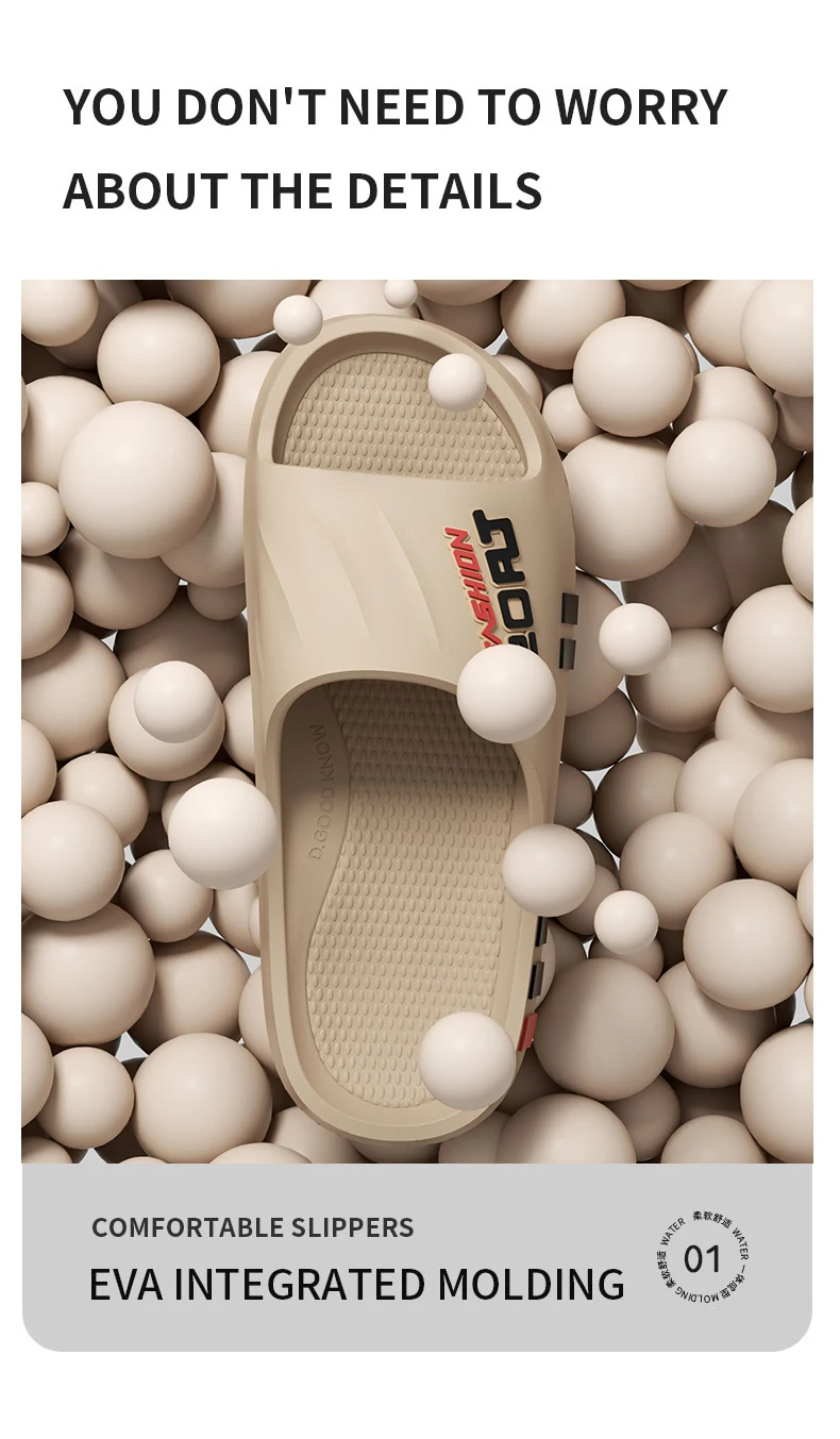 Summer Men Sport Style Slippers Soft Sole Bathroom Anti-slip Outdoor Wear-resistant Beach Fashion Leisure Flat Home Shoes Couple