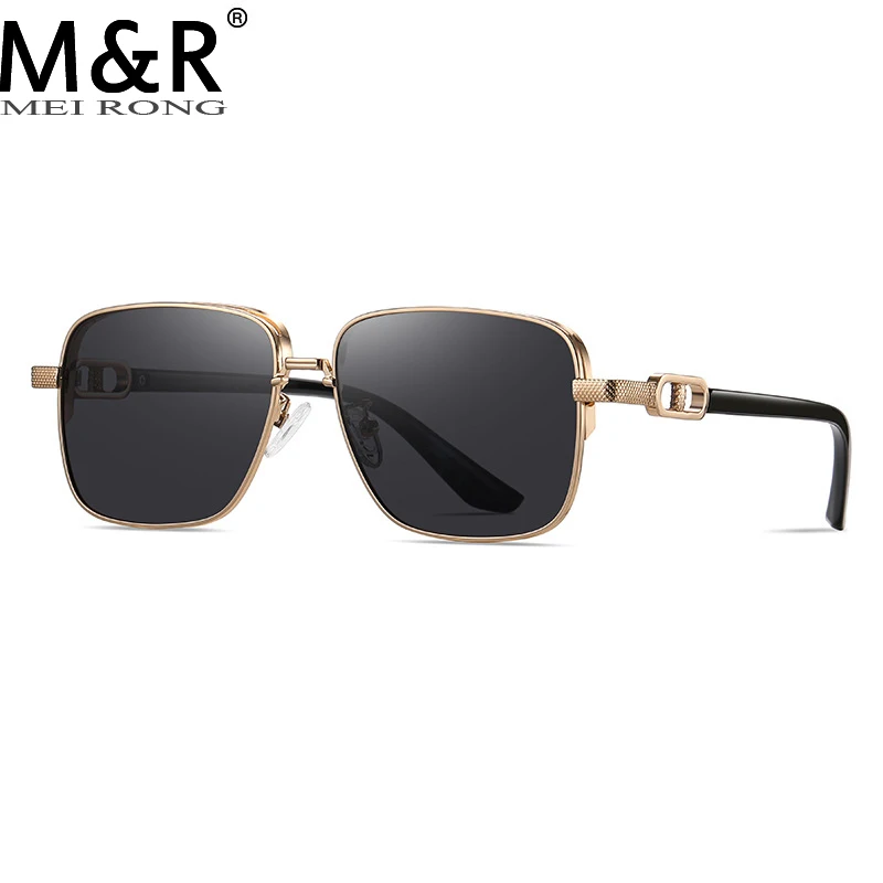 

2023 Fashionable And Minimalist Men's Polarized Sunglasse Retro Square Metal Eyeglass Frame Outdoor Driving Night Vision Glasses