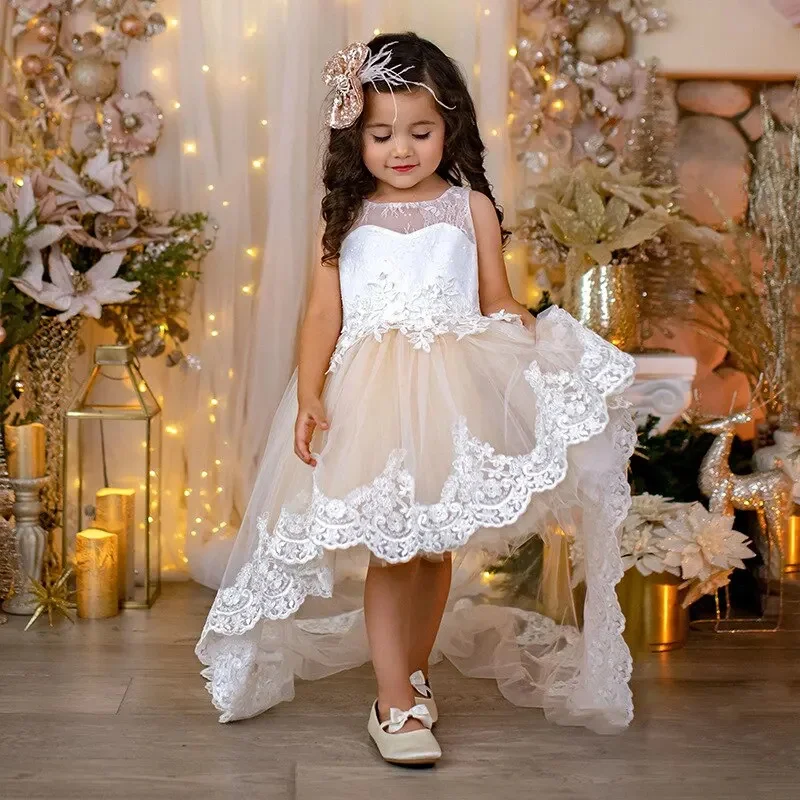 flower-girl-dress-for-wedding-lace-applique-fluffy-front-short-back-long-bow-birthday-party-first-communion-ball-gowns-dress