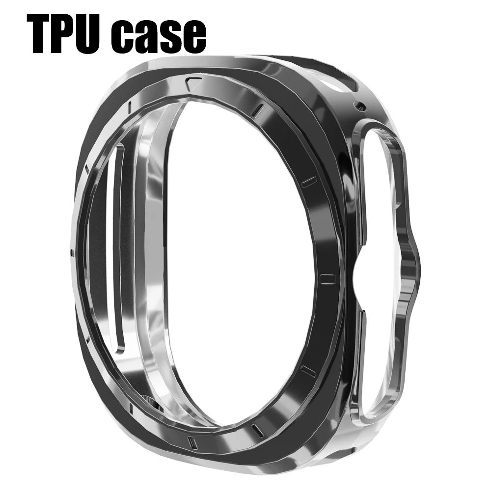 Deluxe Stainless Steel Strap with Soft TPU Case Protector for Galaxy Watch Ultra 47mm