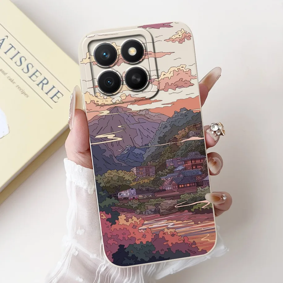Fashion Girl Butterfly Soft Silicone Couple Phone Case Cover, Compatible with Honor X8C 2025
