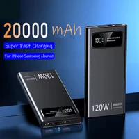 200000mAh Power Bank 120W Super Fast Charger Battery Large Capacity Digital Display Power Bank For Iphone Samsung Huawei Xiaomi 1