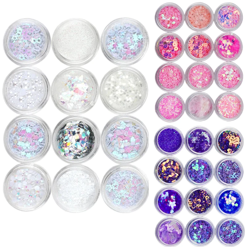 12-Boxes-Nail-Foil-Flakes-Glitter-Sticker-Glitter-Sequins-for-Gel ...