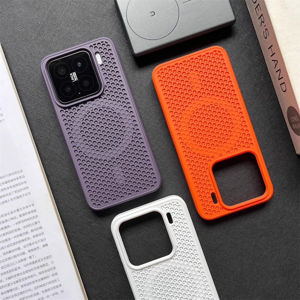 Honeycomb Breathable Magnetic Silicone Bumper Case - Hollow Solid Color Design
