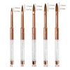 ANGNYA Kolinsky Sable Acrylic Brush Size 8#/10# Acrylic Brush Pro Rhinestone Metal Handle Kolinsky Sable Acrylic Nail Brushes 5
